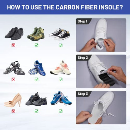 Carbon Fiber Insole 1 Piece, FAKILO Carbon Fiber Foot Plate Shoes Insert for Women Men, Rigid Support for Hallux Rigidus, Turf Toe, Foot Fractures, Mortons Toe - 273mm - size: 273 mm - Women's Size 11-11.5, Men's 10-10.5