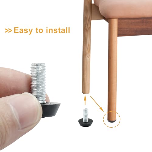 8 Pcs Furniture Levelers M8 x 20mm, Adjuster Mini Feet - size: M8 x 20mm