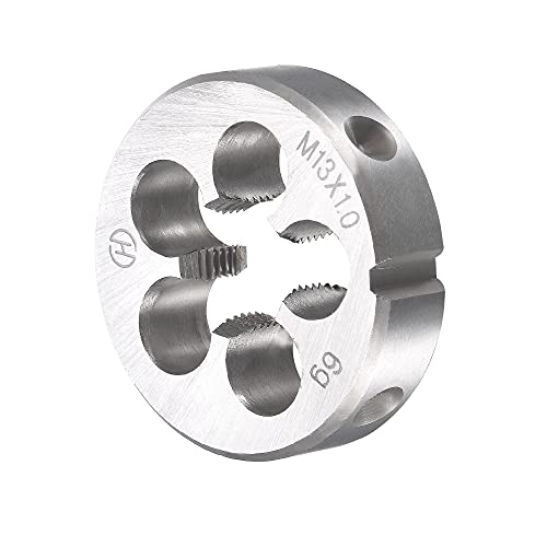 uxcell M13 x 1mm Metric Tap and Die Set, Machine Thread Screw Tap with Round Threading Die, Tap & Die Kit for Nut Screw Bolt Thread Repair - size: M13 x 1mm