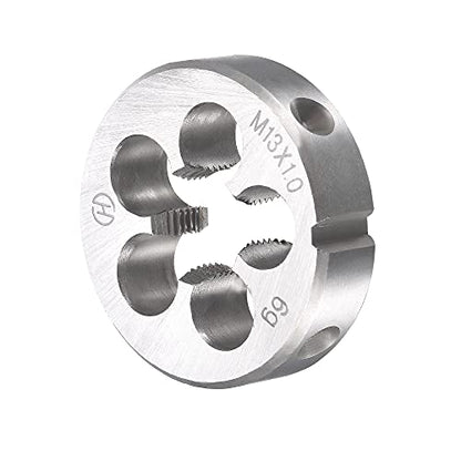 uxcell M13 x 1mm Metric Tap and Die Set, Machine Thread Screw Tap with Round Threading Die, Tap & Die Kit for Nut Screw Bolt Thread Repair - size: M13 x 1mm