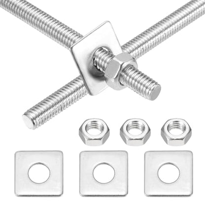 MECCANIXITY 2Set M6x150mm Fully Threaded Rod Threaded Rods Bar Studs - size: M6x150mm