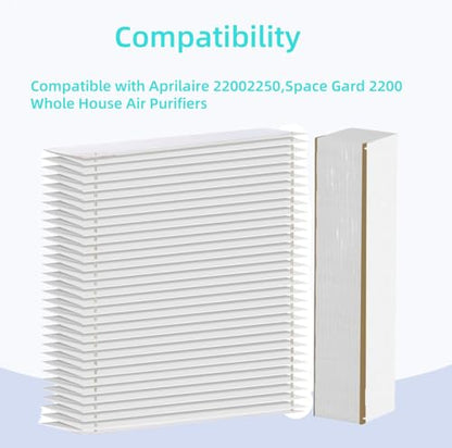 201Replacement Filter MERV 13 Compatible with Aprilaire 2200, 2250, Space Gard 2200 Whole House Air Cleaner Purifiers and Lennox PMAC-20C (Lennox X0445), MERV-13 Air Filter,4-Pack - size: Pack of 4