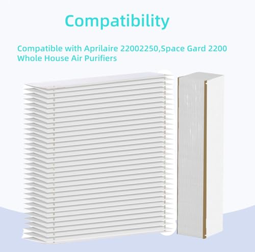 201Replacement Filter MERV 13 Compatible with Aprilaire 2200, 2250, Space Gard 2200 Whole House Air Cleaner Purifiers and Lennox PMAC-20C (Lennox X0445), MERV-13 Air Filter,4-Pack - size: Pack of 4