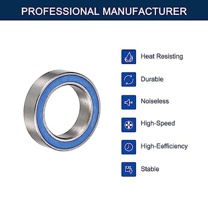 6700-2RS Deep Groove Ball Bearings, Z2 ID 10mm x OD 15mm x Width 4mm Double Rubber Sealed Ball Bearing Pre-Lubricated Chrome Steel Blue Z2 Lever10pcs - size: 6700-2RS 10x15x4mm