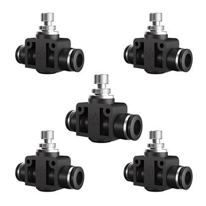 1/2 Push To Connect Valve,Shut Off Air Flow Control Fittings - color: Black SA, size: 1/2"OD