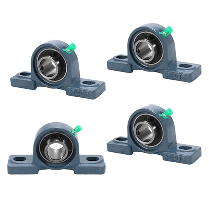 4 Pack UCP205-16 Pillow Block Bearing - Pack of 4 Mounted Pillow Block Bearings - 1" Mounted Pillow Block Chrome Steel Bearings Solid Cast Iron Base - Self Alignment - style: UCP205-16