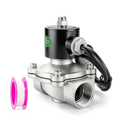 BAOMAIN 1" PT 304 SS Energy Saving Electric Solenoid Valve AC 220V NC - color: N/C- 304 Stainless Steel - Energy Saving, size: AC220V