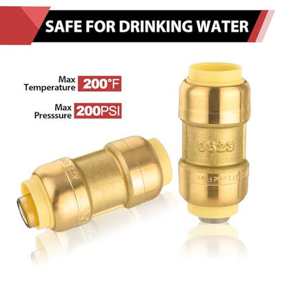 5piece EFIELD 1 Inch Straight Coupling Push-Fit Fitting - size: 1 Inch(P5), style: Straight Coupling