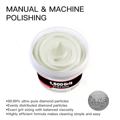 Diamond Paste Lapping Compound, 1,500 Grit, 50 G/1.76 Oz, Scratch Removal - size: 1,500Grit, style: 1.78 oz (50g)