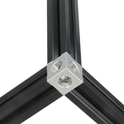 8PCS Silver Corner Bracket Cube (20x20x20mm) for 6mm Slot Aluminum Extrusion Profile 2020 Series (Cube Corner-Silver-8PCS) - style: Cube Corner-Silver-8PCS