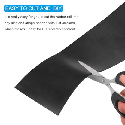 MECCANIXITY Solid Rubber Sheet 1/4" Thick x 8" Wide x 8" Long, Anti-Slip Neoprene Rubber Roofing Material for Gaskets DIY Material, Pads, Seal, Bumpers - size: 1/4" x 8" x 8"
