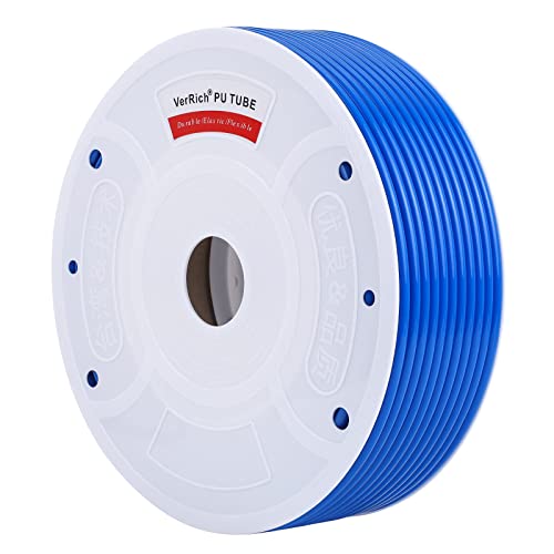 VerRich Pneumatic Tubing Pipe PU Hose Blue 12mmOD x 8mmID 262FT 80M - color: Blue, size: OD12mm*ID8mm 262 FT (80 Meters)