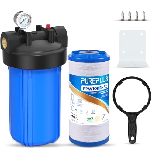 PUREPLUS 1-Stage Whole House Water Filter, for Well Water