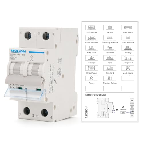 MOLLOM DC 2P 1000V 40Amps C40 Miniature Circuit Breaker - style: 40A