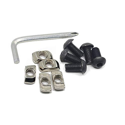 8Pcs Black 2020 Profile Connector Corner Bracket Outside Joint Board Plate - size: 2020 8 Pcs T