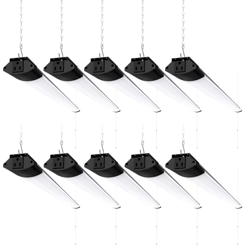 Barrina BS84 LED Shop Lights 4FT for Workshop, 84W 10000LM 5000K, 10 Packs - color: 5000K, size: Black-84W-10 Packs