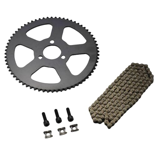 136Links Chain and 25H 68T Rear Sprocket Compatible for 49CC Mini Small Sports Car Pocket Bike 2 Stroke Off-Road Motorcycle