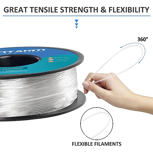 GIANTARM 95A TPU 3D Printer Filament 1.75mm, 1kg Spool, Clear, +/- 0.03mm - color: Tpu-clear