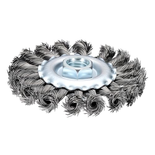 4" Wire Brush for Angle Grinder with 5/8"-11 Arbor - size: 4 inch