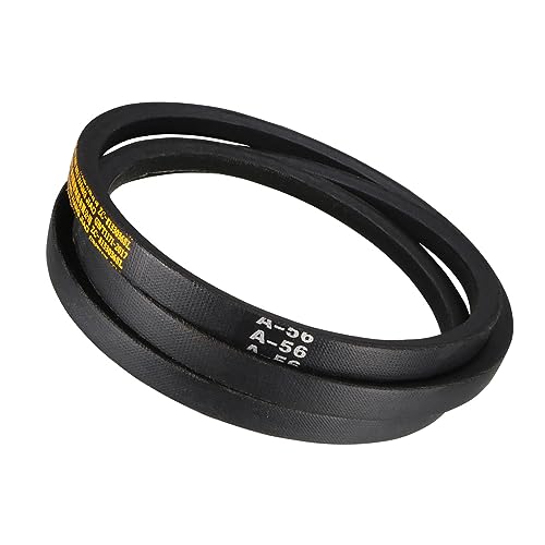 A-56 Drive V-Belt - [56-inch Inside Circumference] A-Section Rubber Drive Belt Wrapped for Transmission Use - size: A-56