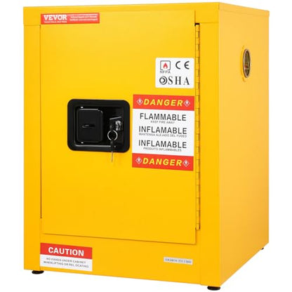 VEVOR Flammable Cabinet 17" x 17" x 22", Galvanized Steel, Safety Cabinet, Adjustable Shelf Flammable Storage Cabinet, for Commercial Industrial and Home Use: Industrial & Scientific - size: 17" x 17" x 22"
