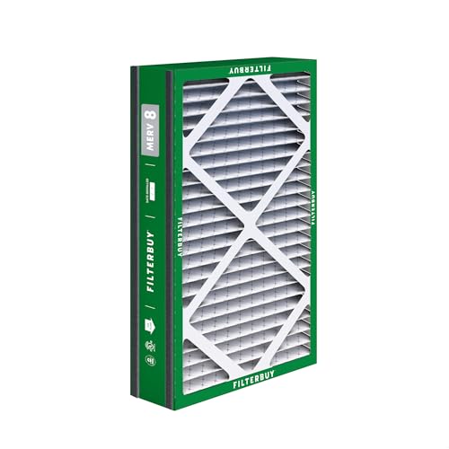 Filterbuy 16x25x3 Air Filter MERV 8 Dust & Allergy Defense (2-Pack) - size: 16x25x3