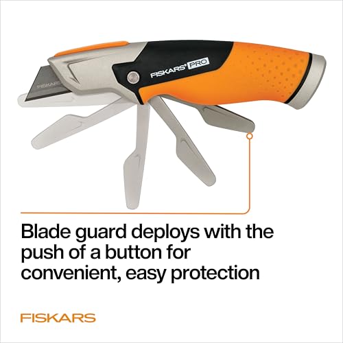 Fiskars Pro Fixed Utility Knife, Orange/Black - size: Fixed Utility Knife, style: Fixed Utility Knife