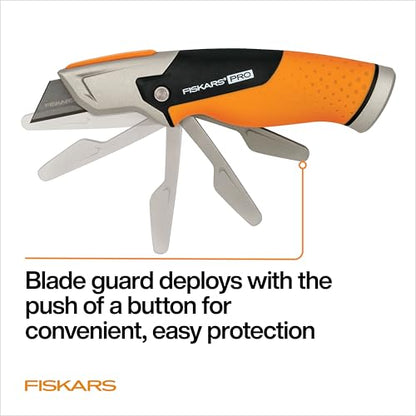 Fiskars Pro Fixed Utility Knife, Orange/Black - size: Fixed Utility Knife, style: Fixed Utility Knife