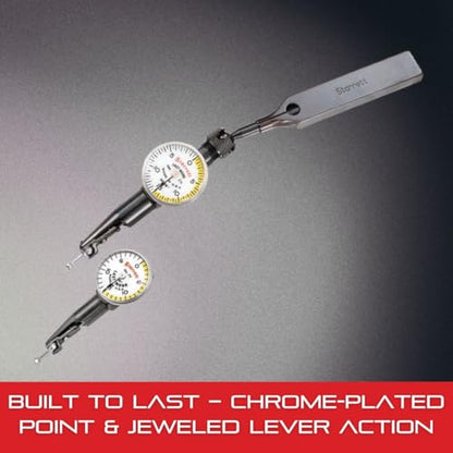 Starrett 711 Last Word Dial Test Indicator, .030" Range, .001" Graduation - size: 0-0.03", White Dial, style: 0.001" Graduation, with Body Clamp Only