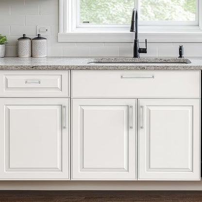 Ravinte Polished Chrome Cabinet Handles Solid Handles,3 Inch,5 Pack - color: Polished Chrome, size: 3 Inches Hole Center