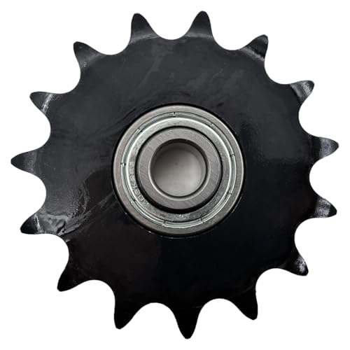 #60 Roller Chain Idler Sprocket Type C 5/8" bore 15 Tooth with Bearing 203KRR2,Hardened Antirust 1045 Steel Drive Sprockets 60BB15-5/8