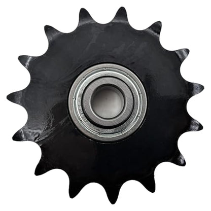 #60 Roller Chain Idler Sprocket Type C 5/8" bore 15 Tooth with Bearing 203KRR2,Hardened Antirust 1045 Steel Drive Sprockets 60BB15-5/8