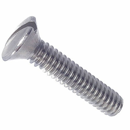 1/4-20 x 2-1/2" Oval Head Machine Screws, Slotted Drive, Stainless Steel 18-8, Full Thread, Bright Finish, Machine Thread, Quantity 25 By Fastenere - size: 1/4-20 x 2-1/2" (25Pack)