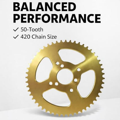 JMCHstore 50T Rear 420 Chain Sprocket for Coleman B200R B200RSV Upgrades - size: 50T