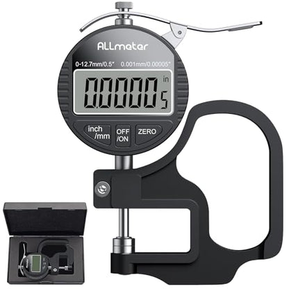 Digital Thickness Gauge 0-12.7mm,0.001mm Precision with LCD Display - size: 0-12.7mm,0.001 mm