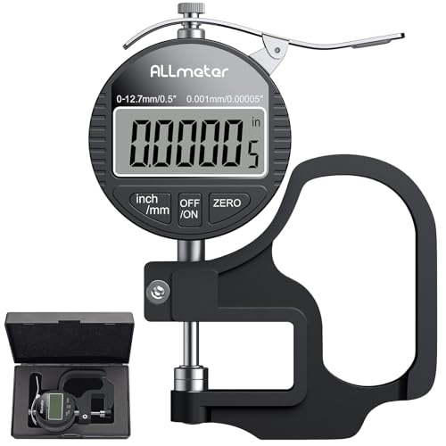 Digital Thickness Gauge 0-12.7mm,0.001mm Precision with LCD Display - size: 0-12.7mm,0.001 mm