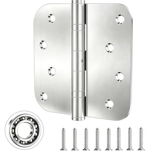 Ball Bearing Door Hinges, 4x4 Inch Stainless Steel Brushed Nickel, 3 Pack - color: 3 Pack Stainless Steels, size: 4 inch - 3 pack
