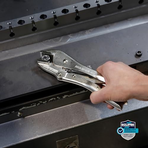 Eclipse Professional Tools LOCK3PS 3-Piece Locking Jaw Pliers Set – Heavy-Duty Chrome Molybdenum Steel | Welding, HVAC, Plumbing, Electrical, Automotive & Woodworking