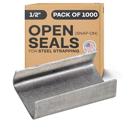 IDL Packaging 1/2" Open (Snap-On) Seals for Steel Strapping, Pack of 1000 - color: Open (Snap-On), size: 1/2"