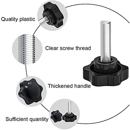 NACX M10 x 30mm Clamping Knob, Thumb Screw & Star Knob Hand Tightening Screw, 8Pcs - size: M10 x 30mm