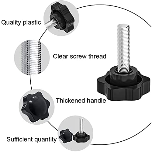 M10 x 50mm Thread Clamping Knob, Thumb Screw, Star Hand Knob Tightening Screw Knob for Machinery, 7Pcs - size: M10 x 50mm