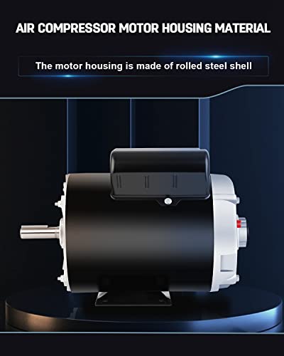 Air Compressor Motor 3HP SPL 3450 RPM 115/230V Single Phase ODP - size: 3 HP SPL 5/8 Keyed Shaft, style: air compressor motor