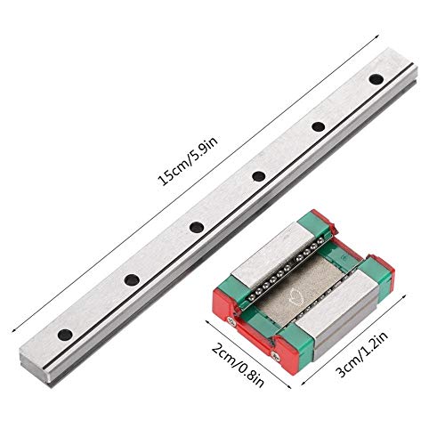 Walfront LML12B Miniature Linear Rail with Slide Block 12mm Wide 100mm 150mm 200mm 300mm 450mm(150mm)