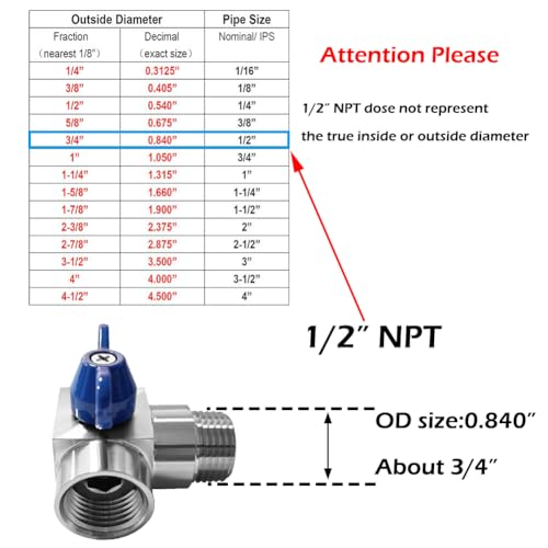 Beduan 1/2 NPT Ball Valve Male to Female 304 SS 90 Degree Elbow Shut Off - size: 1/2 NPT