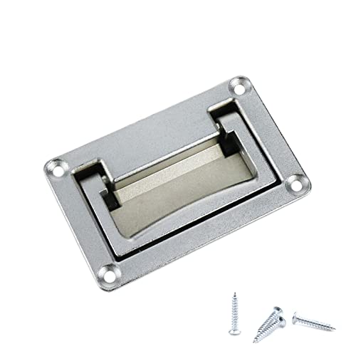 Bitray Boat Deck Hatch Handle 3.5"/95mm Toolbox Flush Pull Handle - Silver - color: Silver, size: 3.5" x 2.4"