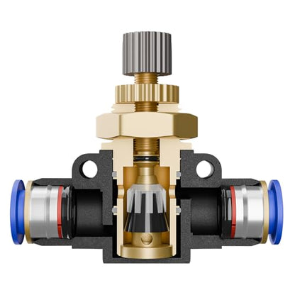 SNS Union Straight Speed Controller - 5/16" Tube OD Air Flow Control Valve with Push-to-Connect Fitting(10 PCS) SPA5/16 - size: SPA5/16