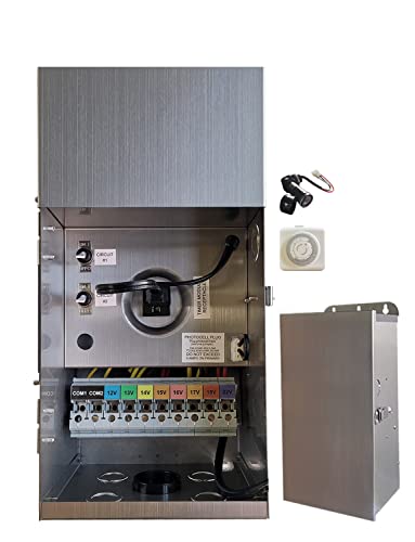 MALORY 600W Low Voltage Transformer with Timer & Photocell - size: 600W Transformer with Timer & Photocell