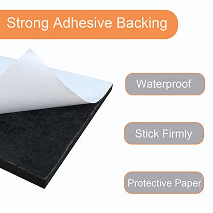 8Pcs Black Adhesive Foam Pads Closed Cell Foam Sheets 1/4" Thick X 6" X 6" - size: 6inX 6inX 1/4in