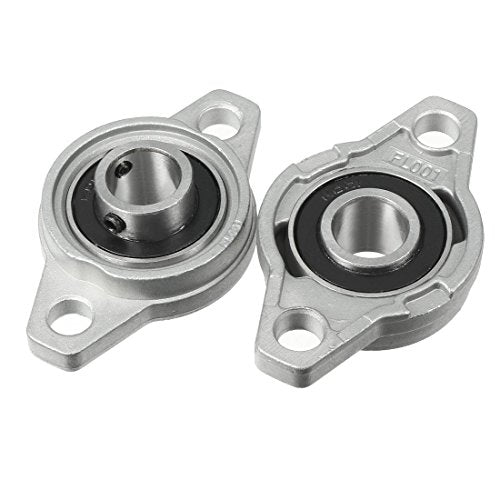Pillow Block Bearing 4Pcs, 7/16" (12mm) ID Mounted Pillow Block Bearings, Zinc Alloy Steel Mounted Flange Bearing, Self Alignment, KFL001 - size: 7/16"(KFL001)