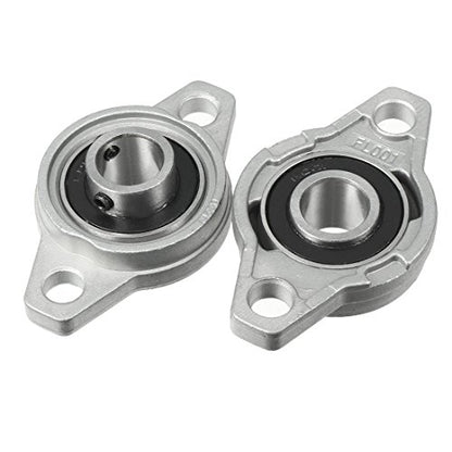 Pillow Block Bearing 4Pcs, 7/16" (12mm) ID Mounted Pillow Block Bearings, Zinc Alloy Steel Mounted Flange Bearing, Self Alignment, KFL001 - size: 7/16"(KFL001)